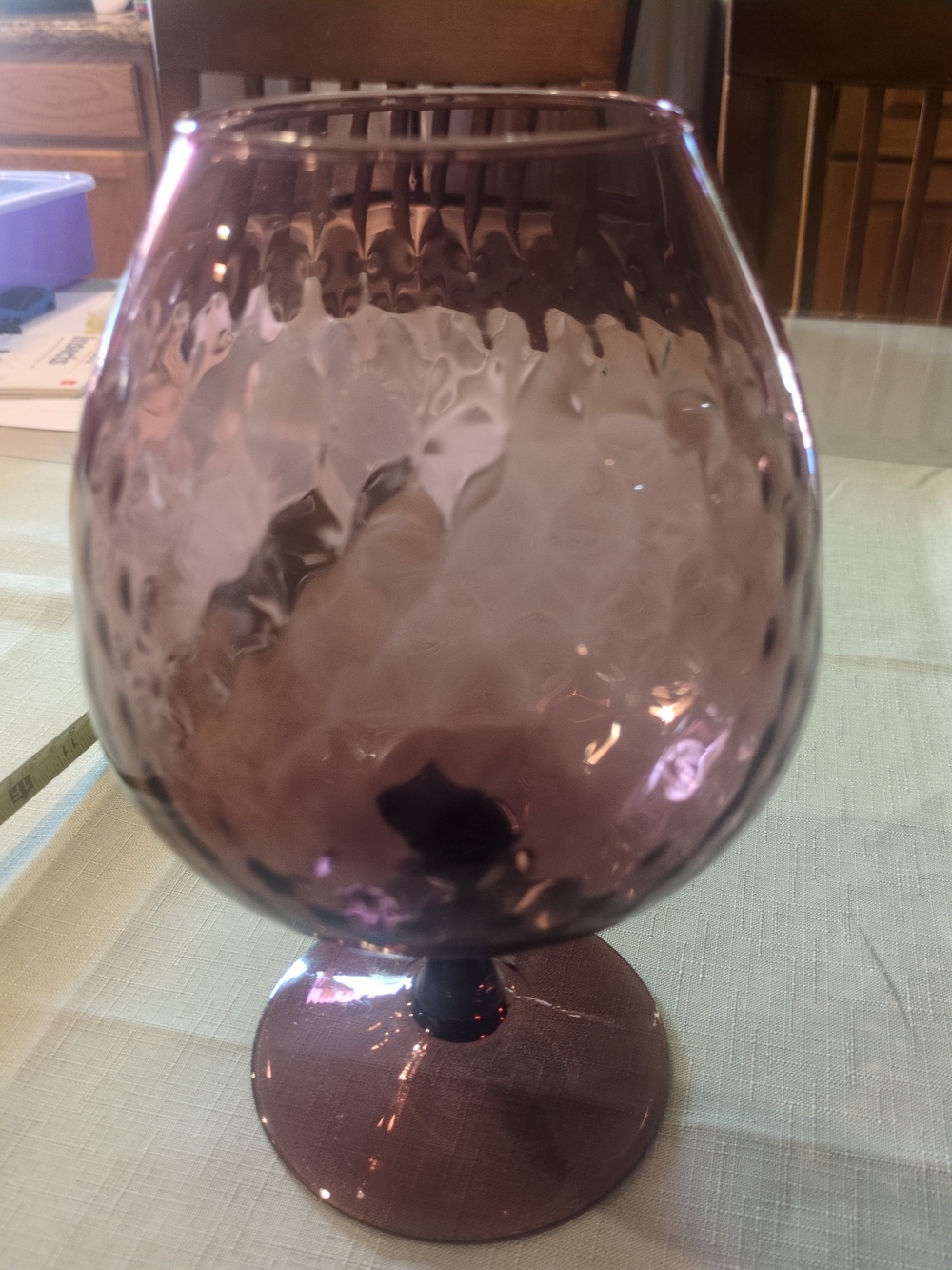 Textured Purple Glass Accent Vase - Home Accents